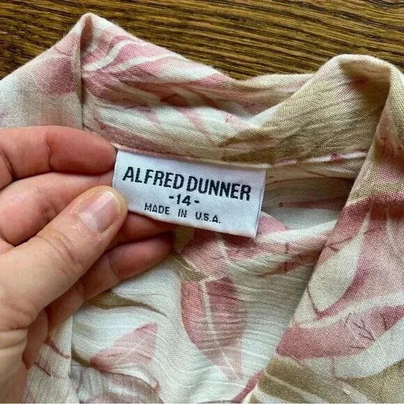 Vintage Alfred dunner floral top and skirt womens sz 14 USA made 80s cottagecore - Picture 9 of 13